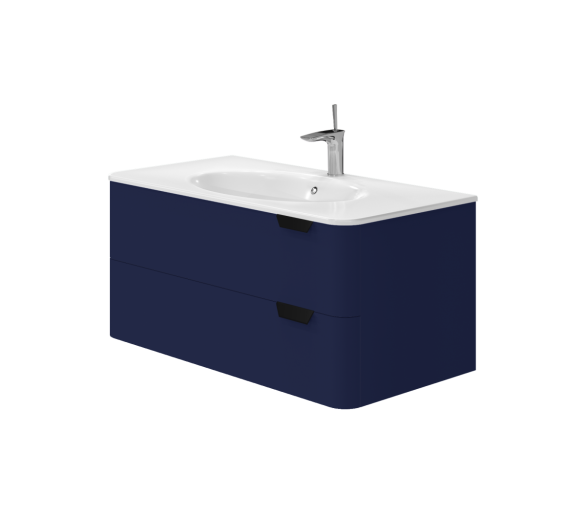 Тумба в ванную подвесная Botticelli Velluto Vlt-80 синяя