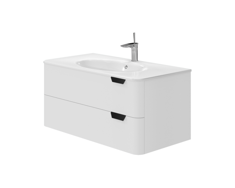 Тумба в ванную подвесная Botticelli Velluto Vlt-100 белая