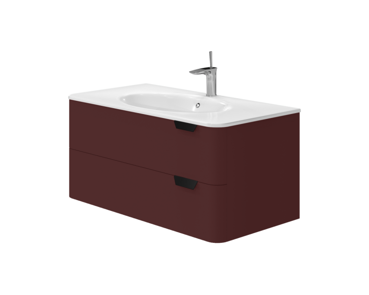 Тумба у ванну підвісна Botticelli Velluto Vlt-100 бордова