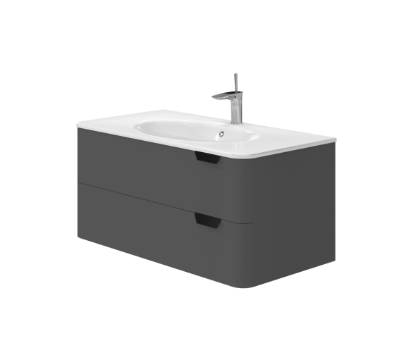 Тумба в ванную подвесная Botticelli Velluto Vlt-100 серая