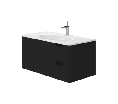 Тумба в ванную подвесная Botticelli Velluto Vlt-100 черная