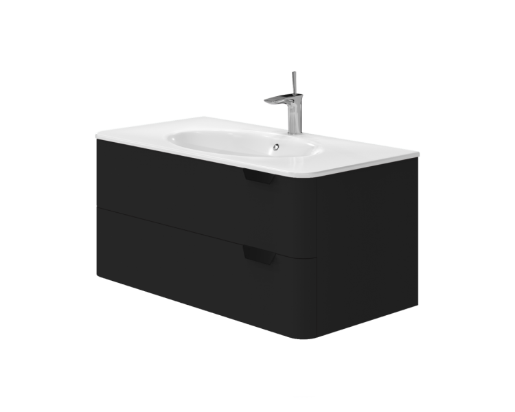 Тумба в ванную подвесная Botticelli Velluto Vlt-100 черная