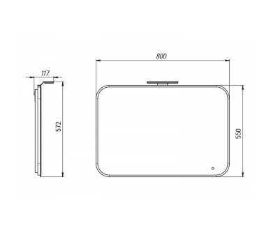 Зеркало Botticelli Velluto VltM-80 с подсветкой