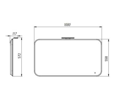 Дзеркало Botticelli Velluto VltM-100 з підсвіткою