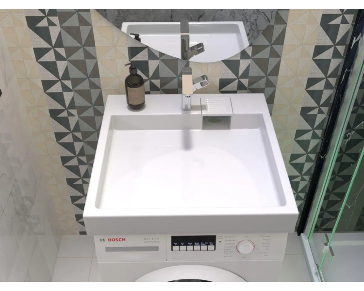 Акриловый умывальник на стиральную машину Redokss San DEYMOS 60х55х9,5