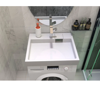 Акриловий умивальник на пральну машину Redokss San DEYMOS 60х50х9,5
