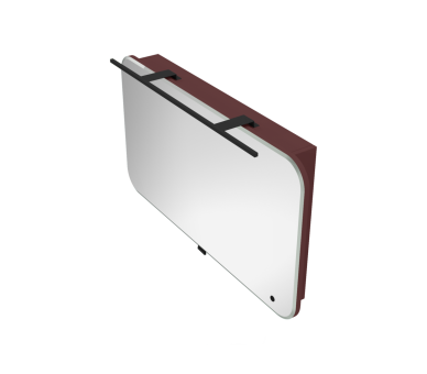 Зеркальный шкаф Botticelli Velluto VltMC-100 бордовый