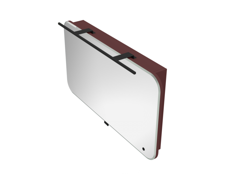 Зеркальный шкаф Botticelli Velluto VltMC-100 бордовый