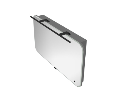 Зеркальный шкаф Botticelli Velluto VltMC-100 серый