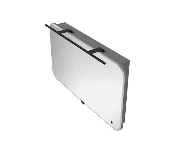 Дзеркальна шафа Botticelli Velluto VltMC-100 сіра