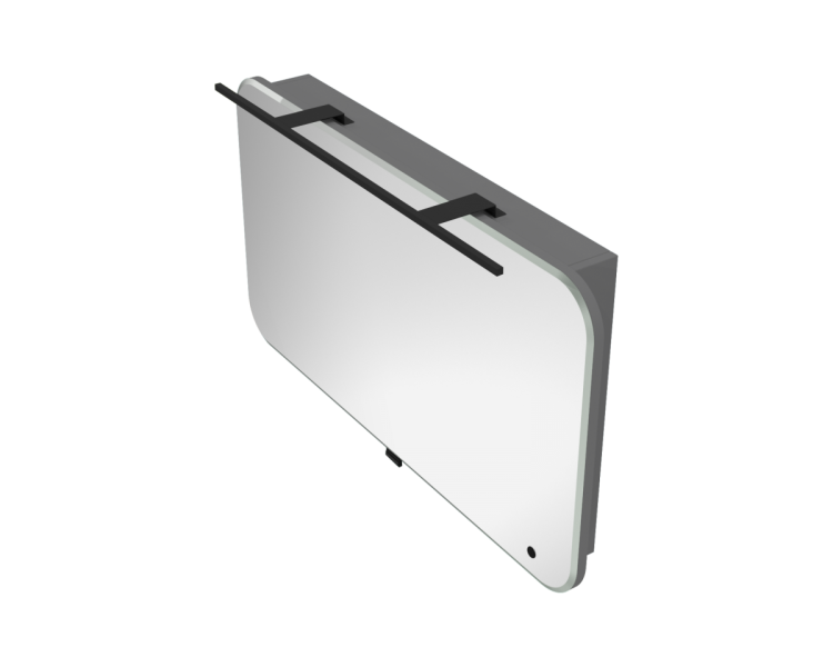 Зеркальный шкаф Botticelli Velluto VltMC-100 серый