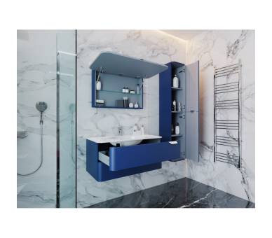 Дзеркальна шафа Botticelli Velluto VltMC-100 чорна