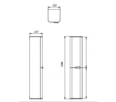 Пенал подвесной Botticelli Velluto VltP-120 бордовый