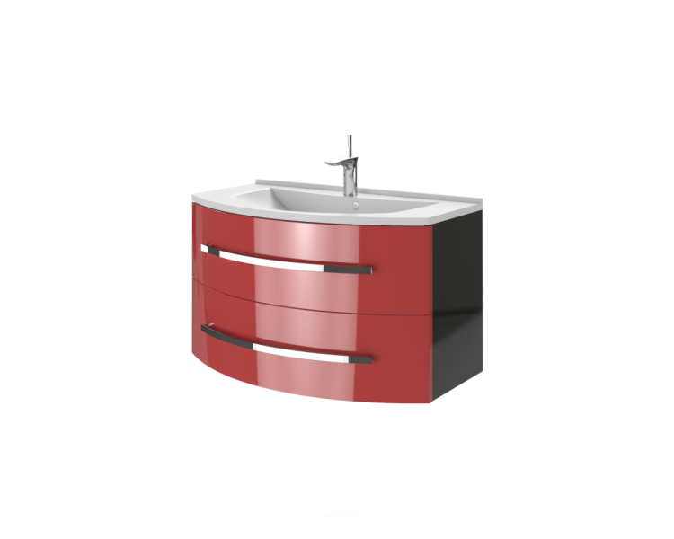 Тумба у ванну підвісна Botticelli Vanessa Vn-90 червона