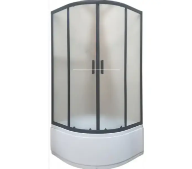 Чорна душова кабіна SUNWAYS DB-11 глубокий піддон 90