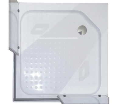 Черная квадратная душевая кабина Sunways Grid 90 без поддона