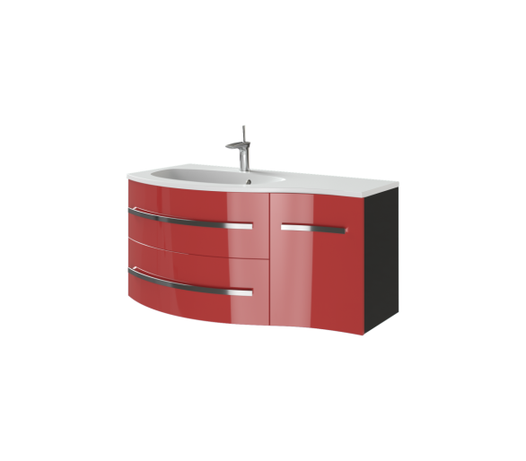 Тумба в ванную подвесная Botticelli Vanessa Vnd-110 красная