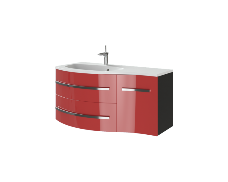 Тумба у ванну підвісна Botticelli Vanessa Vnd-110 червона