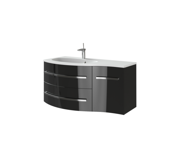 Тумба у ванну підвісна Botticelli Vanessa Vnd-110 чорна