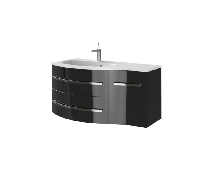 Тумба у ванну підвісна Botticelli Vanessa Vnd-110 чорна