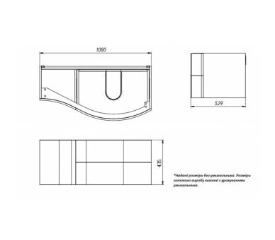 Тумба у ванну підвісна Botticelli Vanessa Vnd-110 чорна