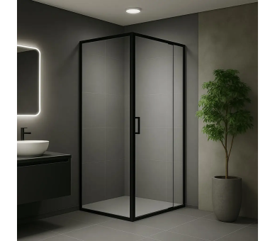 Душевая кабина регулируемая Black Line Sunways 90-100 см. без поддона