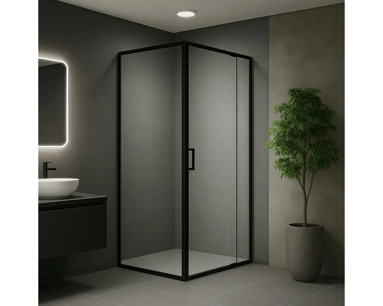 Душевая кабина регулируемая Black Line Sunways 90-100 см. без поддона
