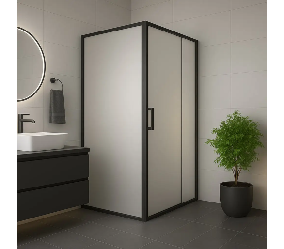 Душевая кабина регулируемая Black Line Sunways 90-100 см. без поддона