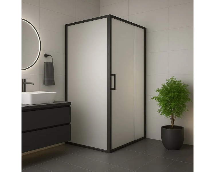 Душевая кабина регулируемая Black Line Sunways 90-100 см. без поддона