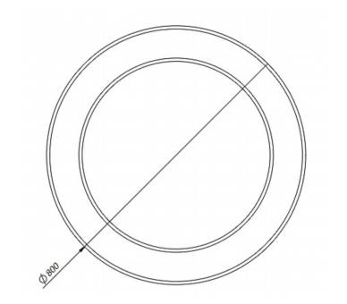 Дзеркало Botticelli Vanessa VnM-80 темна диня з LED-підсвіткою