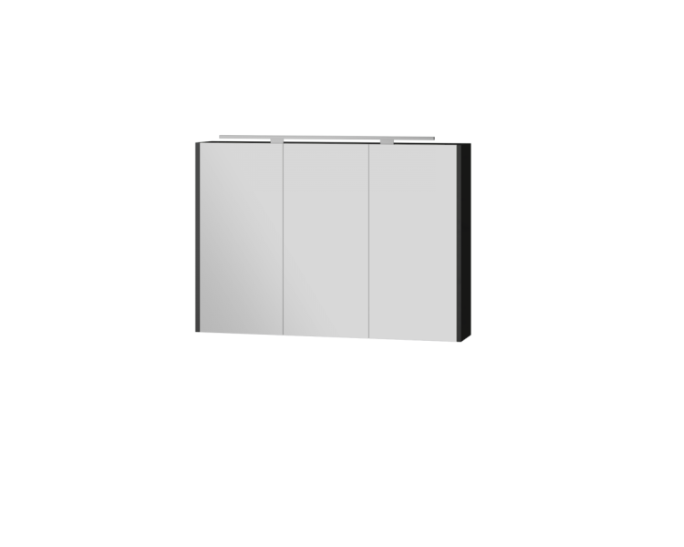 Дзеркальна шафа Botticelli Vanessa VnMС-100 чорний