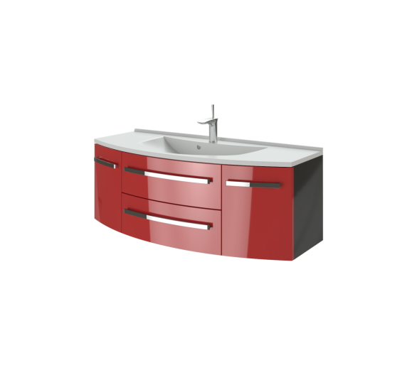Тумба в ванную подвесная Botticelli Vanessa Vn-120 красная