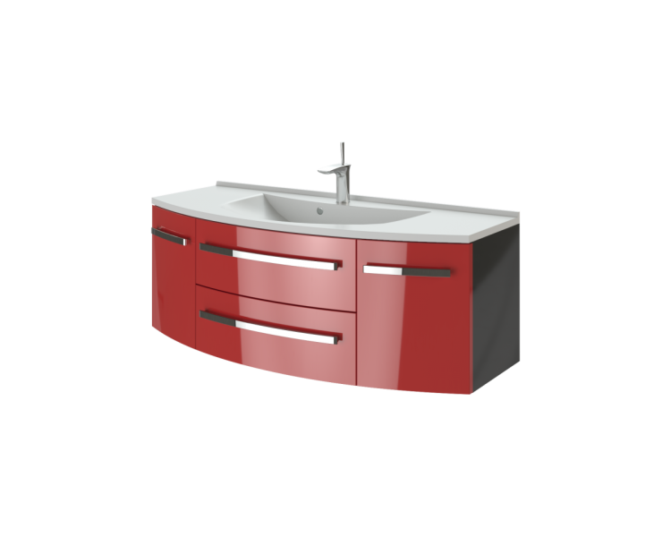 Тумба в ванную подвесная Botticelli Vanessa Vn-120 красная