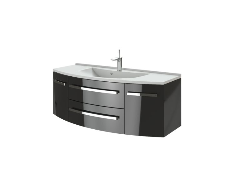 Тумба в ванную подвесная Botticelli Vanessa Vn-120 черная