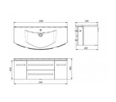 Тумба в ванную подвесная Botticelli Vanessa Vn-120 темная дыня
