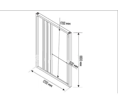 Раздвижные душевые двери Sunways Crystal 120 см.