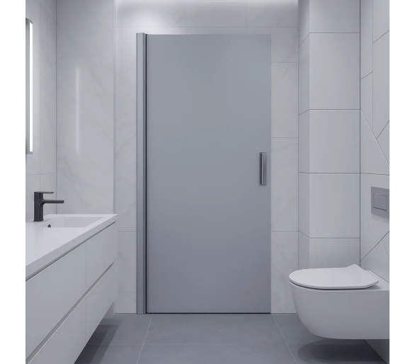 Стеклянная дверь в душевую Sunways Blur 90 см матовое стекло