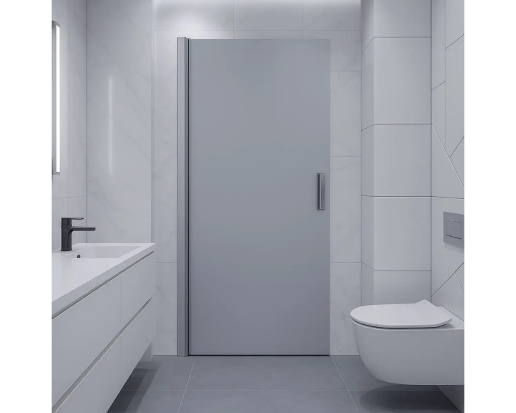 Стеклянная дверь в душевую Sunways Blur 90 см матовое стекло