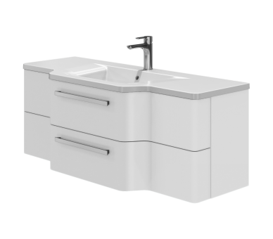 Тумба у ванну підвісна Botticelli Levanto Lv-128 біла