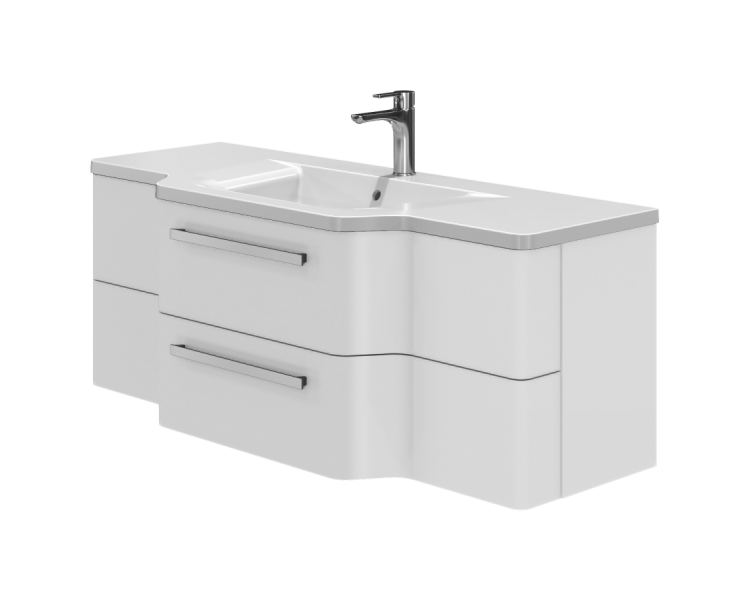 Тумба у ванну підвісна Botticelli Levanto Lv-128 біла