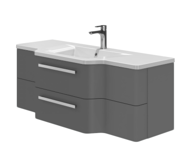 Тумба в ванную подвесная Botticelli Levanto Lv-128 серая