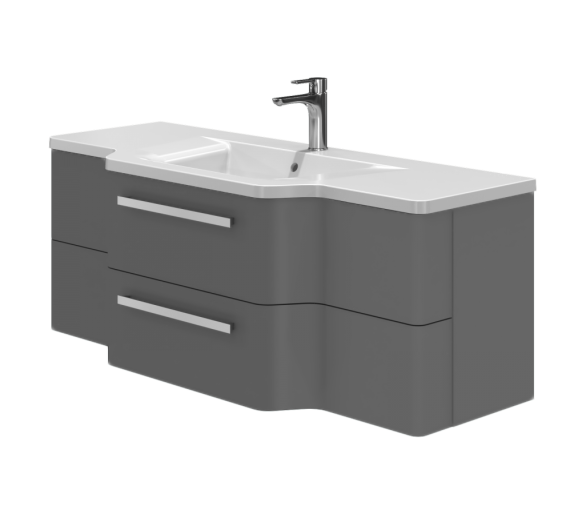 Тумба у ванну підвісна Botticelli Levanto Lv-128 сіра