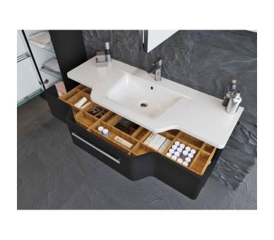 Тумба в ванную подвесная Botticelli Levanto Lv-128 серая