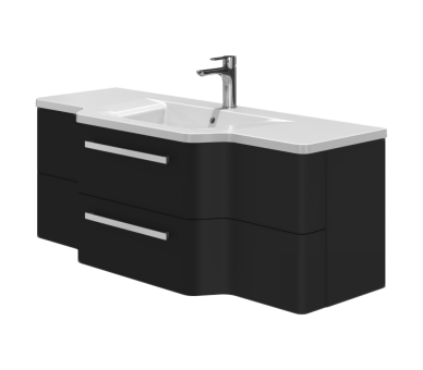 Тумба в ванную подвесная Botticelli Levanto Lv-128 черная