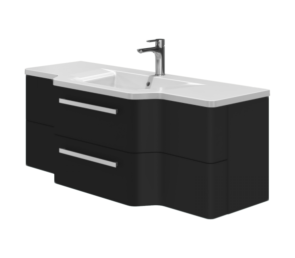 Тумба в ванную подвесная Botticelli Levanto Lv-128 черная