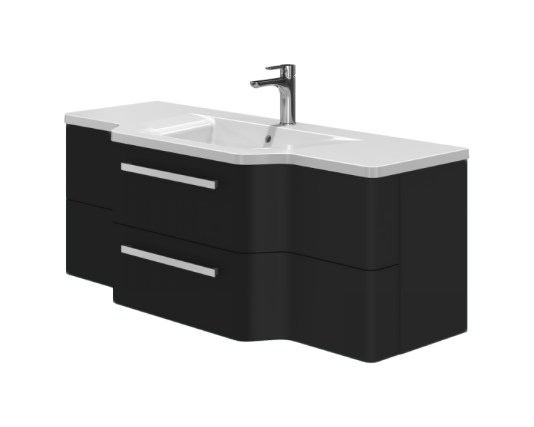 Тумба у ванну підвісна Botticelli Levanto Lv-128 чорна