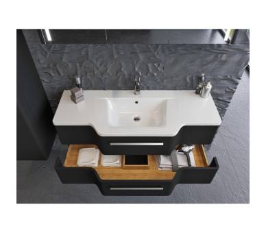 Тумба в ванную подвесная Botticelli Levanto Lv-128 черная