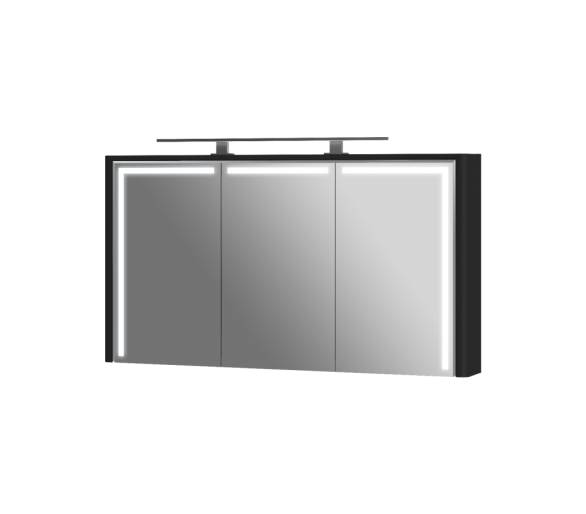 Зеркальный шкаф Botticelli Levanto LvM-128 черный