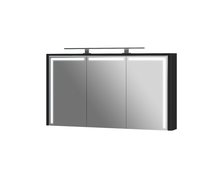 Дзеркальна шафа Botticelli Botticelli Levanto LvM-128 чорна