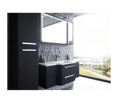 Зеркальный шкаф Botticelli Levanto LvM-128 черный